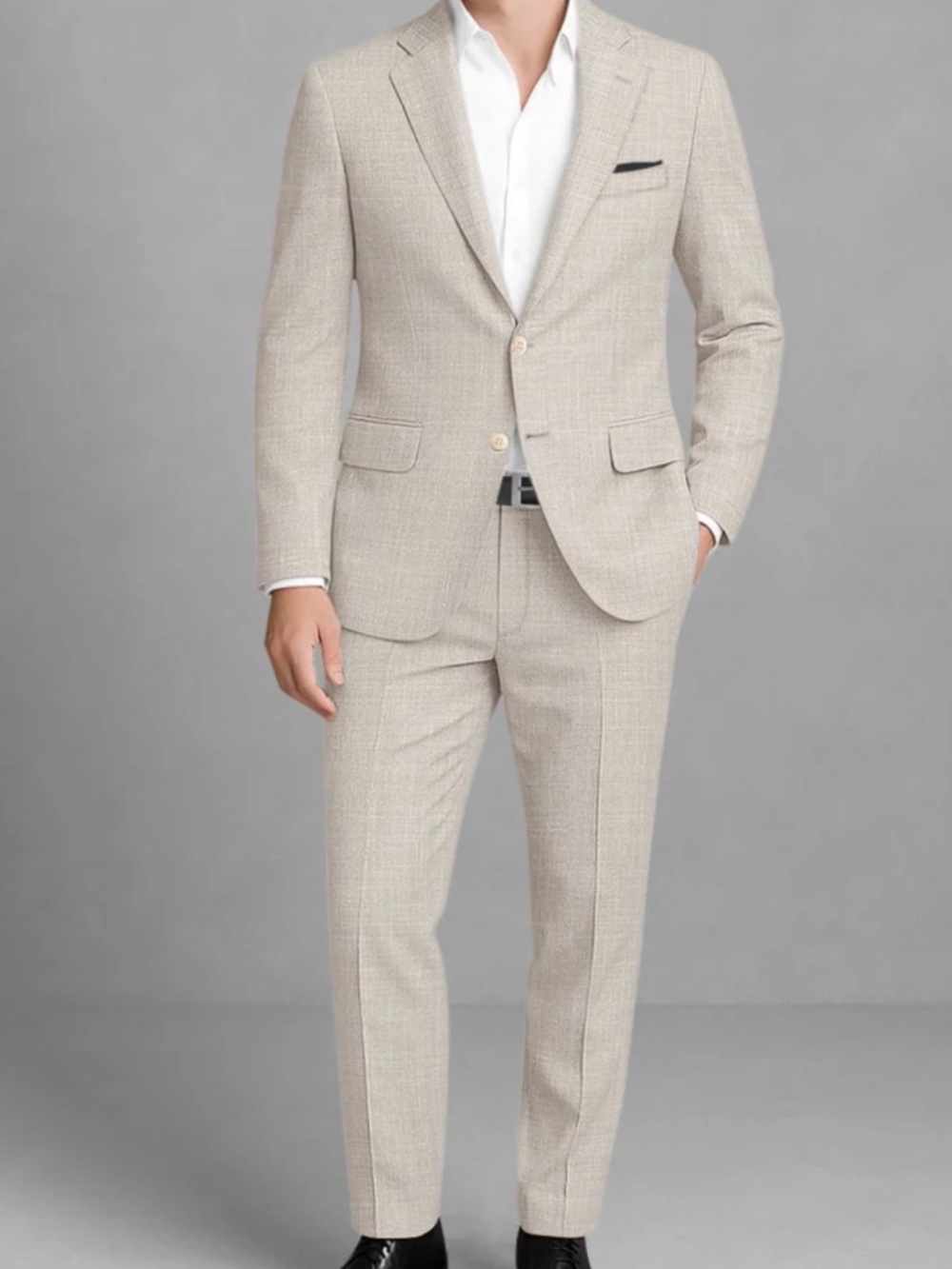 Perry Ellis suit jacket 55% Linen, 45% Cotton.